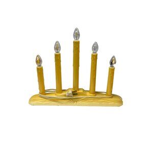 7 Sets Vintage Electric Candle Candelabra With Bulbs Yellow Drip Style Holiday D